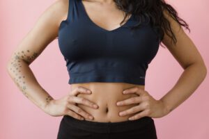 woman in sports bra